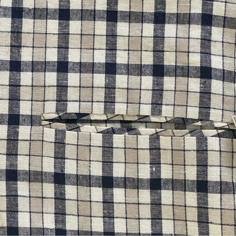 Requirements Vintage Plaid linen Blazer with One Button Closure size 18 W - Picture 7 of 7